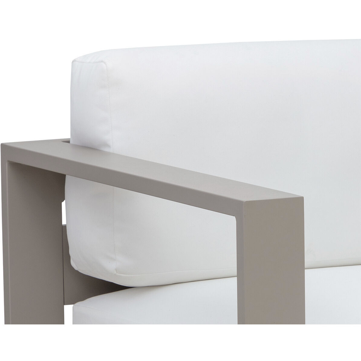 Tavira Greige / Stinson White Outdoor Armchair